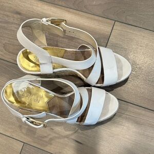 Michael Kors White and Gold Women's Sandals